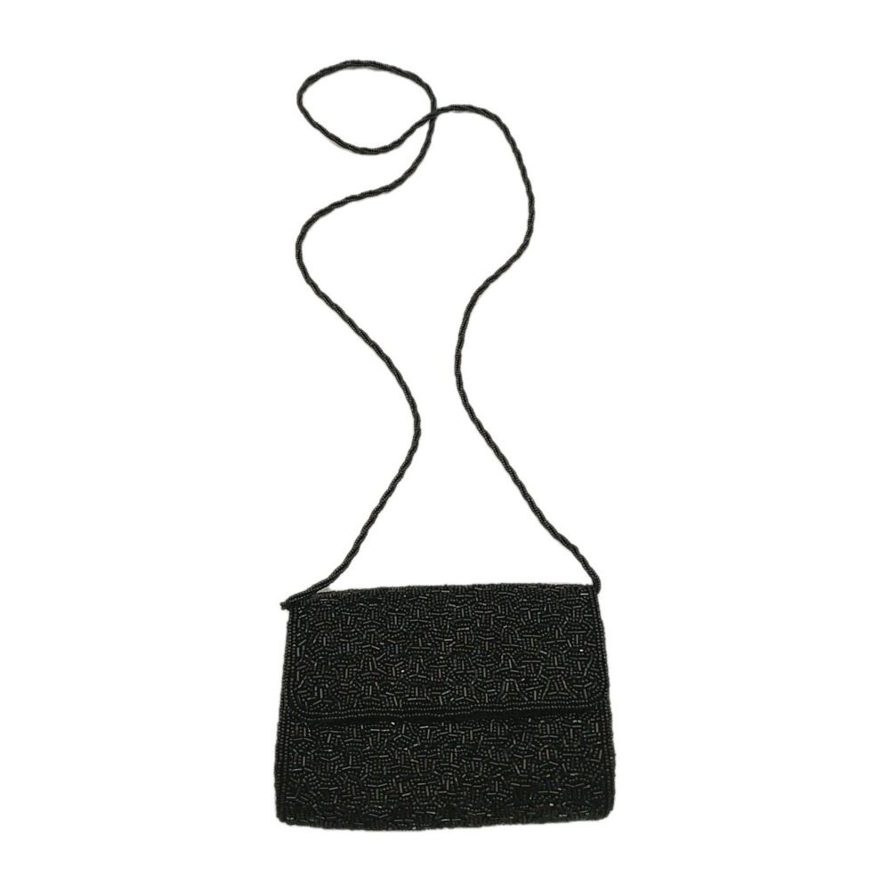 Inge Christopher Beaded Envelope Evening Bag With Twisted Bead Strap 6.5" x 4.5"